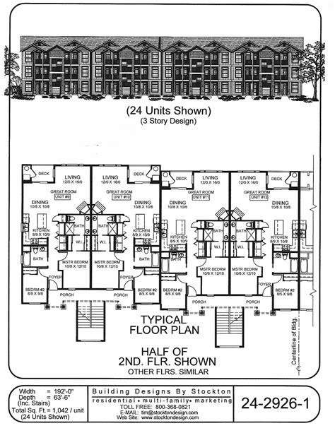 40 24 Unit Apartment Building Floor Plans Martykinley
