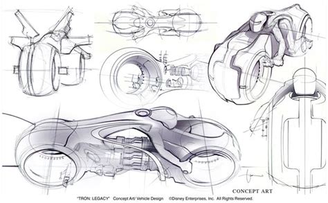 How Tron Legacy Light Cycle Designers Made The Sexiest Coolest Vehicle Ever Design Sketch