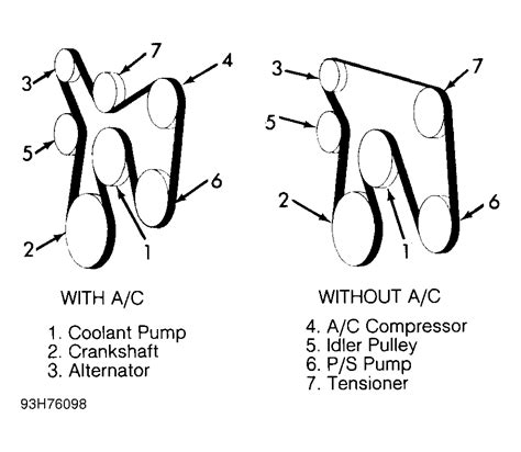 1993 Chevrolet Suburban Serpentine Belt Routing And Timing Belt Diagrams