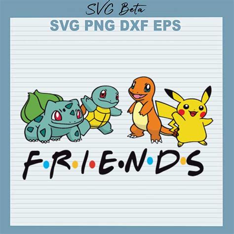 Pokemon Friends SVG, Pikachu And Friends SVG, Pokemon SVG PNG DXF Cut File