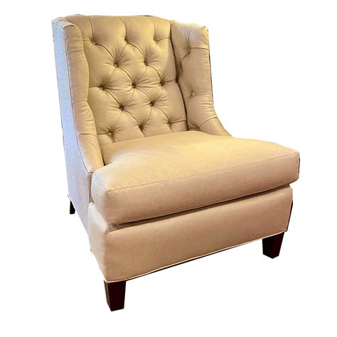 Shop Sherrill Tufted Lounge Chair In Oatmeal Upholstery Furniture