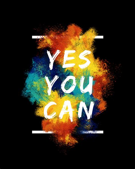 Yes You Can Printable Poster Motivation Poster High Quality Etsy