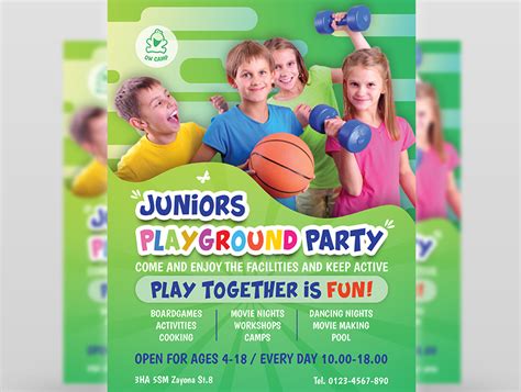 Playground Party Flyer Template By Owpictures On Dribbble