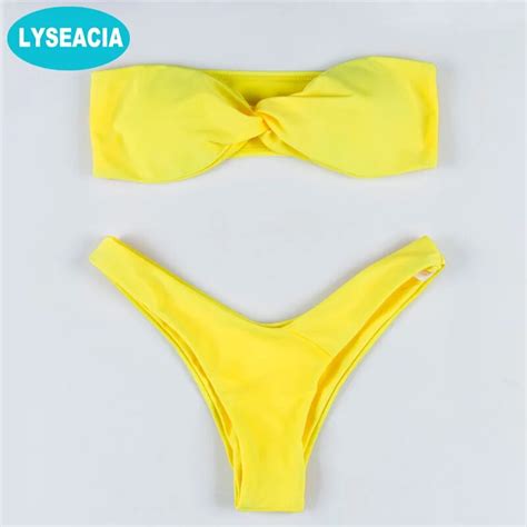Lyseacia Brazilian Bikini 2018 Women Strapless Micro Bikinis Swimsuit