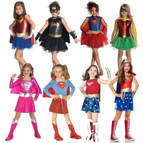 New Superhero Girls Fancy Dress Women Woman Batgirl Robin Supergirl