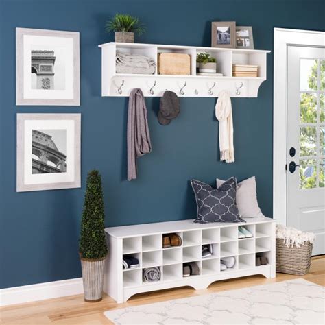 Prepac 60 shoe cubby bench white. 24 pair Shoe Storage Cubby Bench | Prepac MFG