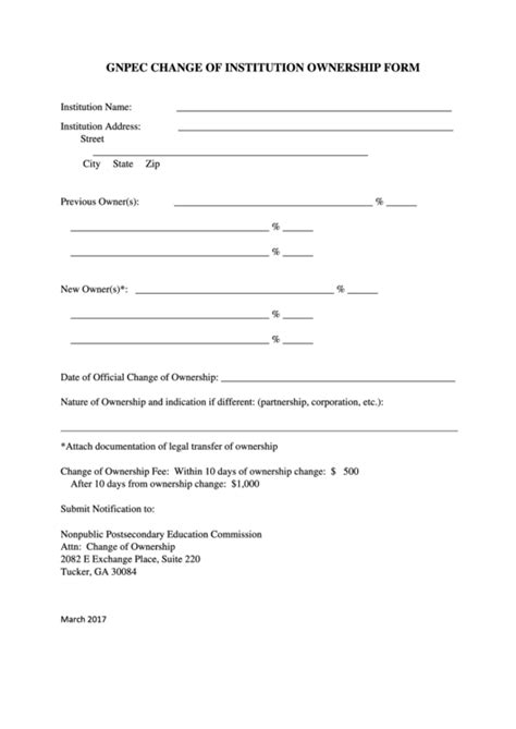 Dti Change Of Ownership Form Editable Fillable Printable Online Vrogue