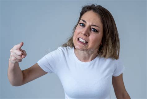 Human Expressions And Emotions Desperate Young Attractive Woman With Angry Face Looking Furious