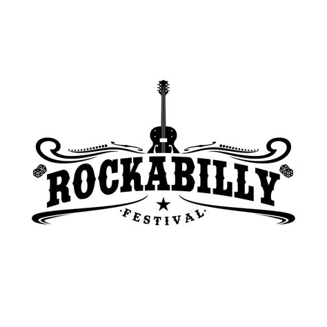 Music Festival Logo With Vintage Design Classic Guitar Logo For