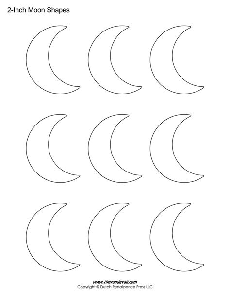 Printable Crescent Templates Artofit