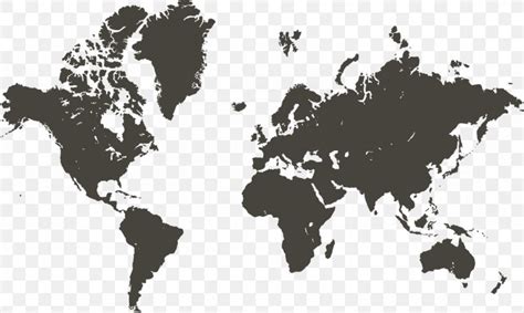 World Map Mercator Projection Png 1180x707px World Black And White