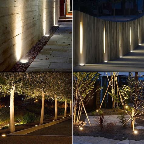 In Ground Recessed Driveway Lights In Concrete Stainless Steel Round 1w