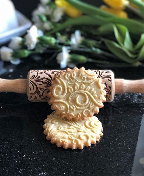 Spring Small Rolling Pin Embossing Rolling Pin Engraved Etsy