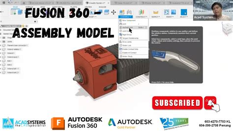 Fusion 360 Assembly Model Youtube