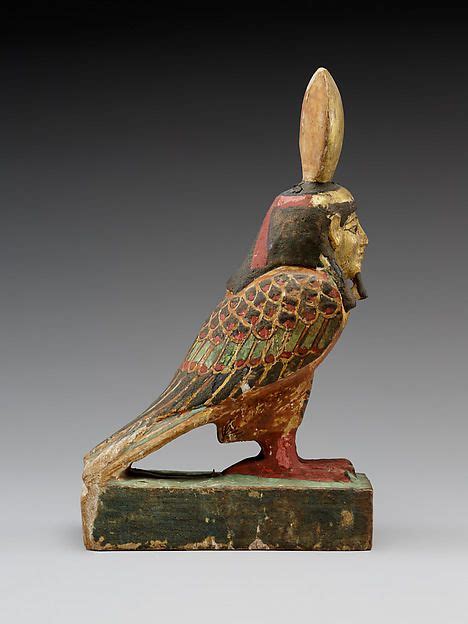 Painted Wooden And Gold Leaf Ba Bird Ptolemaic Period 332 30 Bc Or
