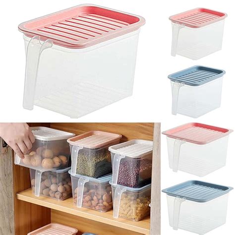 Reusable Transparent Kitchen Food Storage Containers With Lid And