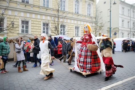 Vilnius Lithuania February 25 2017 Hundreds Of People Celebrating