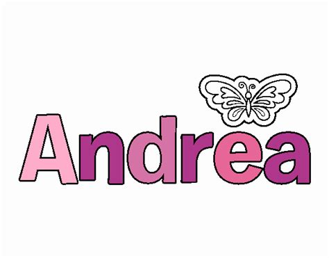 Dibujo de Nombre Andrea pintado por en Dibujos net el día a