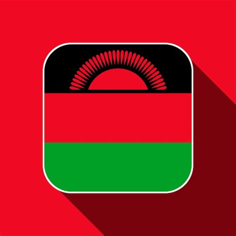 Premium Vector Malawi Flag Official Colors Vector Illustration