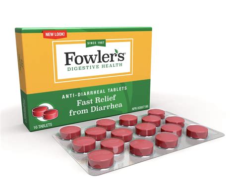Fowlers Anti Diarrheal Tablets Columbia Laboratories Canada