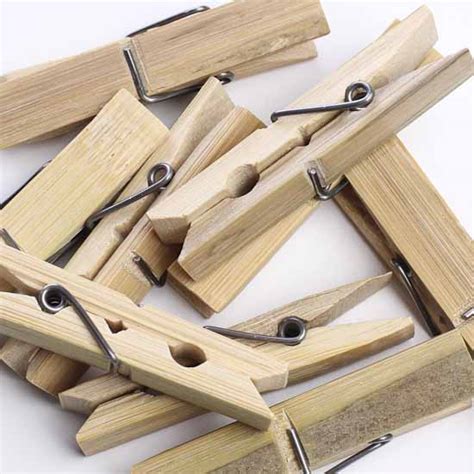 Eco Friendly Bamboo Wood Clothespins Clothespins Unfinished Wood
