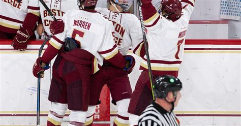 Boston Colleges Mens Hockey Defeats Merrimack 6 1 Bc Interruption