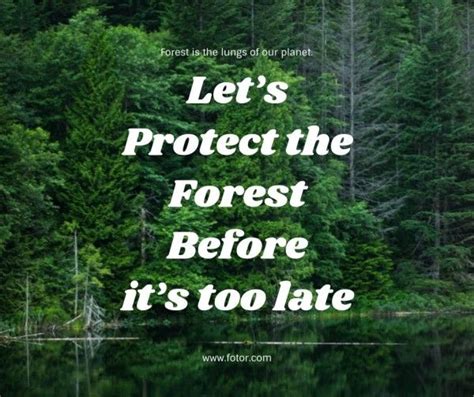 Let Us Protect Our Forest Facebook Post Template And Ideas For Design