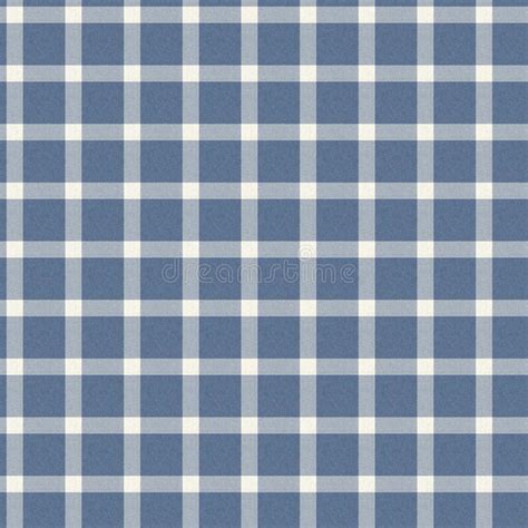 French Farmhouse Woven Blue Plaid Check Seamless Linen Pattern Rustic