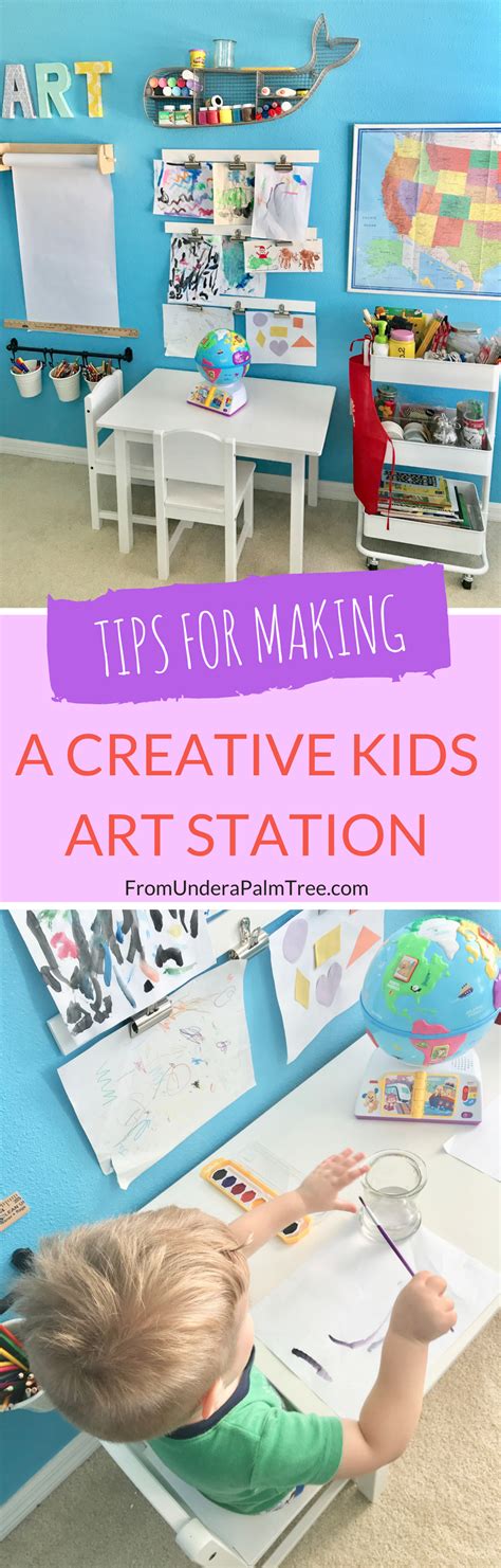 Creative Kids Art Station From Under A Palm Tree