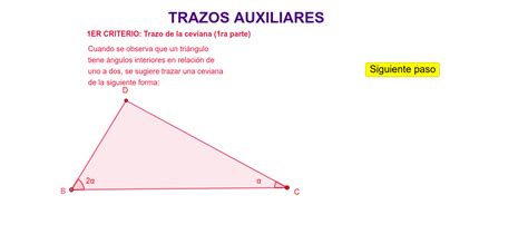 Trazo Auxiliar En Triángulos La Ceviana Interior Geogebra