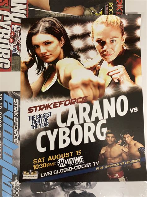 Strikeforce Gina Carano Vs Cris Cyborg Showtime Unsigned Poster Ufc Bellator Ebay
