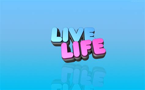 Blue And Purple Live Life Text Hd Wallpaper Wallpaper Flare