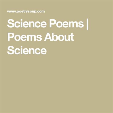 Science Poems Poems About Science Science Poems Poems Science