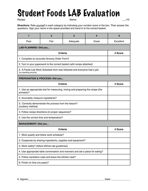 Free 13 Food Evaluation Forms In Pdf Ms Word