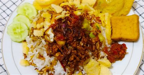 resep nasi lengko komplit khas tegal oleh azizahprantoro cookpad
