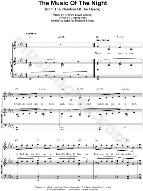 Improve your language skills as it will be easier for you to understand foreign languages christian music in particular tends to be more stacked in favor of guitarists than pianists. Music of the Night sheet music. For $5.25, it seems pretty worth it (7 pages)...and it's not a ...