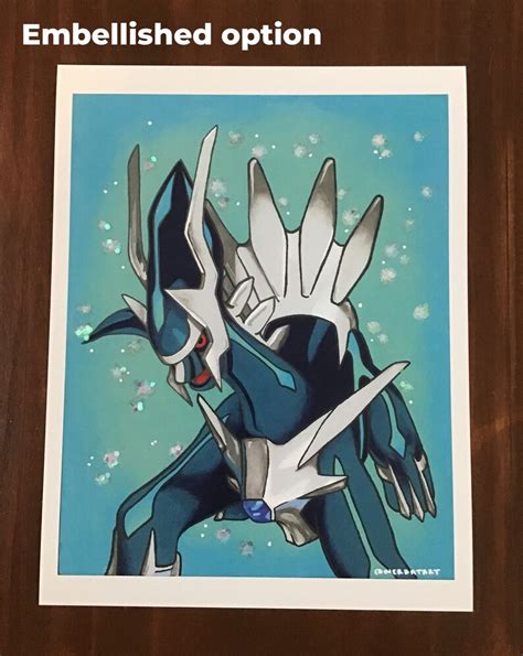 Dialga Pokémon Brilliant Diamond Fan Art Print Etsy
