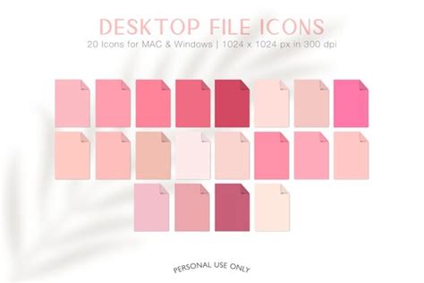 Pink Icons Simple Icons Windows Desktop Icons Pink Desktop Etsy