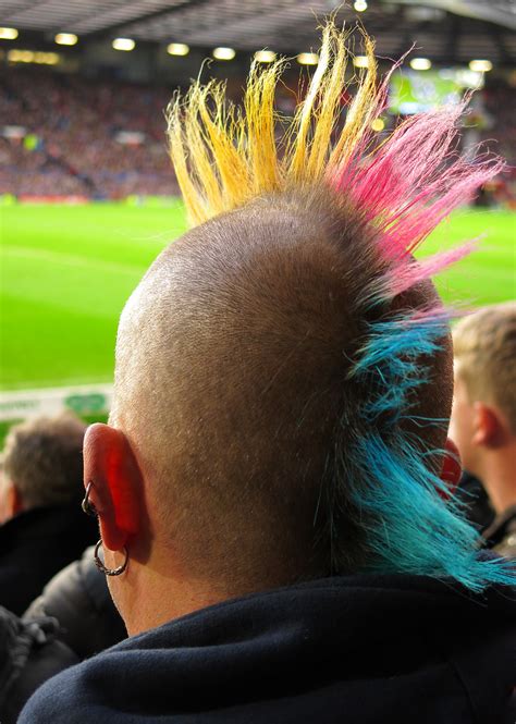 Multi Colored Mohawk Hairstyle Or As We British Like To Sa Flickr