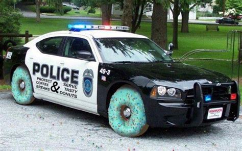 Funny Vehicles Cop Car With Fitting Tires Mimis Police Humor