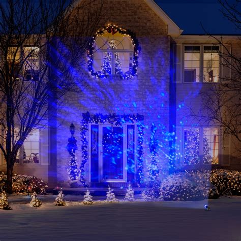 Blue And White Outdoor Christmas Lights Home Designs Inspiration