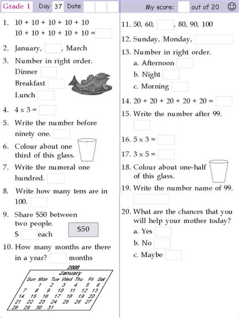 Give your kids a boost of knowledge using the free maths grade 1 worksheets offered by subjectcoach. Mental Math Grade 1 Day 37 | Mental Math | Pinterest ...