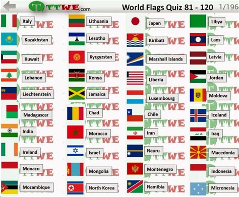 81 To 120 Flag Quiz Game Answers Logo Quiz