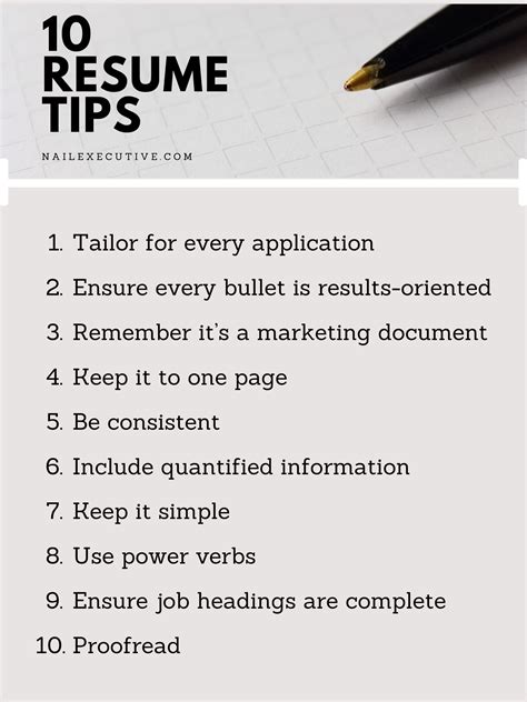 10 Tips For Writing A Good Resume Resumege