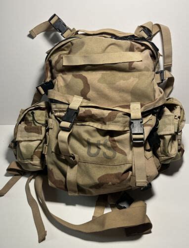 US Military USGI MOLLE DCU Assault Pack Desert Camo W Stiffener Side Pouches EBay