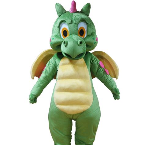 Green Dragon Mascot Costume Dragon Vibe