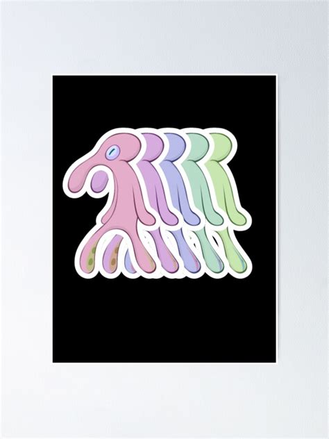 Rainbow Squidwards Masterpiece Poster For Sale By Curlyredflowers