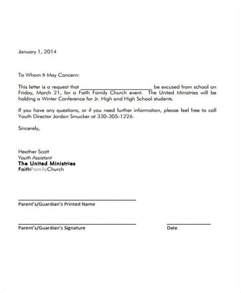 Free Formal Excuse Letter Templates Samples In Ms Word Google Docs Pages Pdf