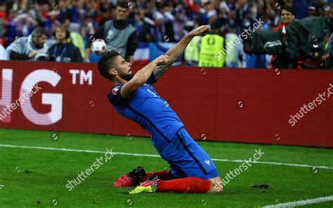 Olivier Giroud France Celebrates Scoring Goal Editorial Stock Photo