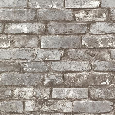 Brewster Wallcovering Brickwork Pewter Exposed Brick Paste The Wall